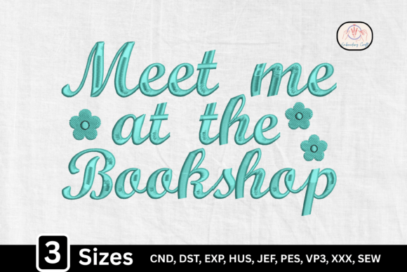 Celebrating the Literary Life with Meet Me at the Bookshop Embroidery Designs