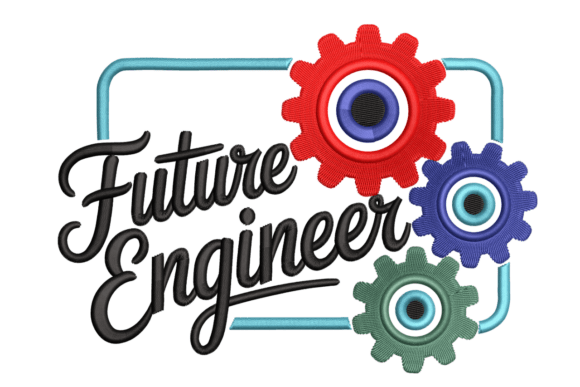 Future Engineer – Kids Gear: A Bold Embroidery Design for Young Innovators