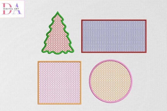 Geometric Frames and Tree: Elevating Embroidery Workflows with Precision and Festivity