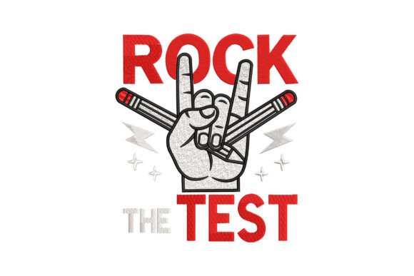 Give Your Fabrics a Stylish Update with the Rock the Test Pencil Hand Embroidery Design