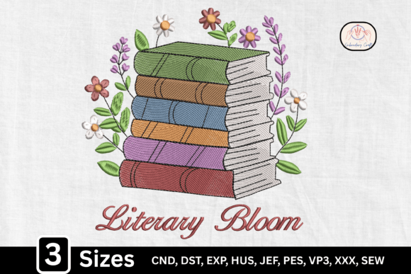 Groovy Floral Book Stack Design