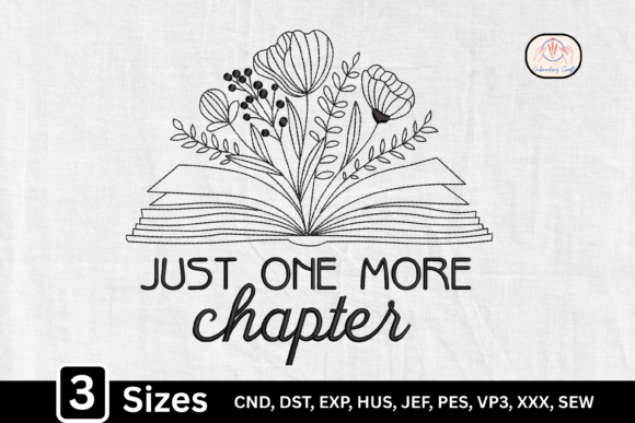 Just One More Chapter: Celebrating the Joy of Reading with Floral Book Embroidery