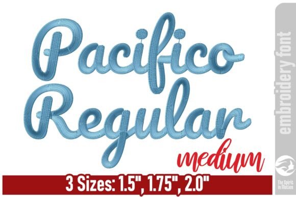 Pacifico Regular Embroidery Font - M: A Strategic Asset for Brand Identity