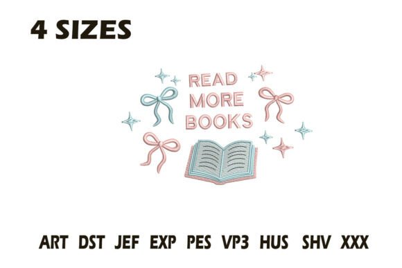 Read More Books Pastel Embroidery Design