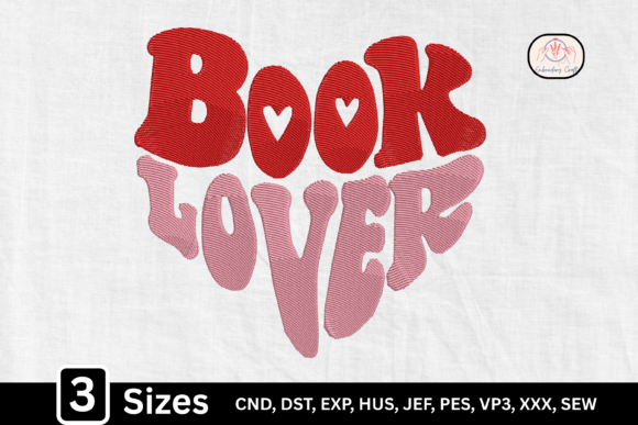 Reading Quote Book Lover Heart: A Practical Guide to Typography Embroidery Designs