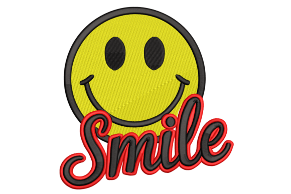 Smile Patch – Happy Face: A Retro Script Design