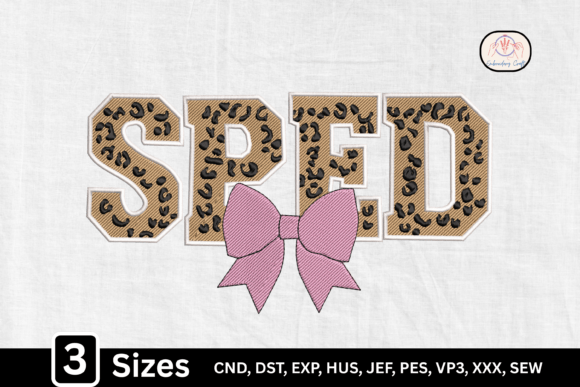 SPED Leopard Print Coquette Bow Design